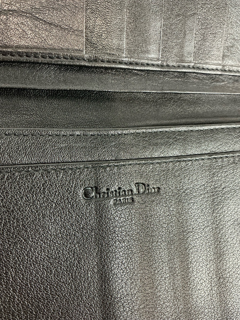 DIOR LONG WALLET BLACK VINTAGE - Picture 6 of 16